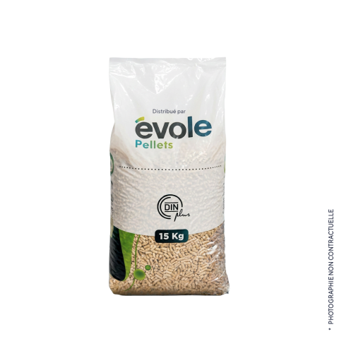 Sac de granulés de bois de 15 kg pour poêle ou chaudière.