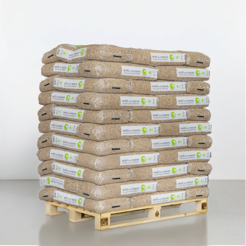 Palette de granulés de bois - wohl und warm (Quantité 66 sacs)