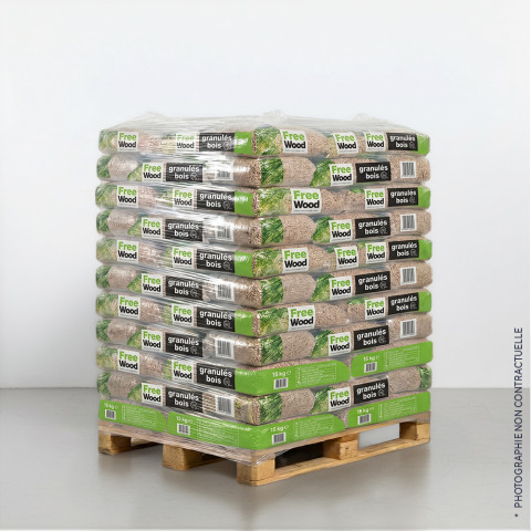 Palette de granulés de bois FreeWood (Quantité 66 sacs)