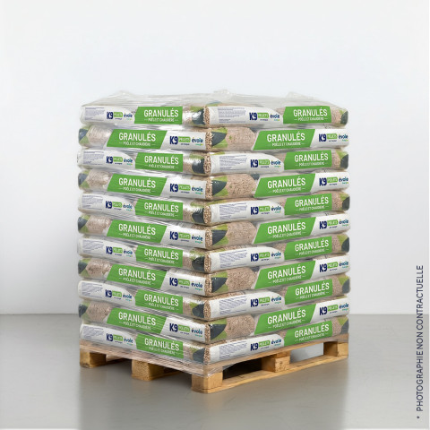 Palette de granulés de bois K9 Pellets (Quantité 72 sacs)