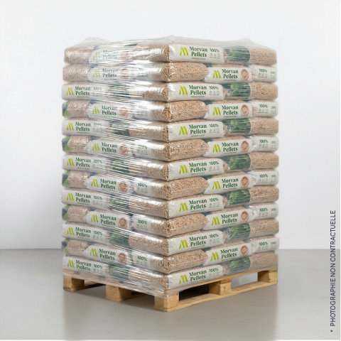 Palette de granulés de bois Morvan pellets (Quantité 66 sacs)