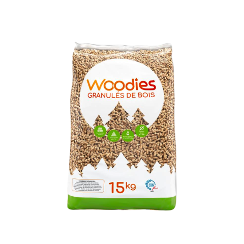Granulés de Bois Woodies en Palette (66 Sacs)  | évole énergies