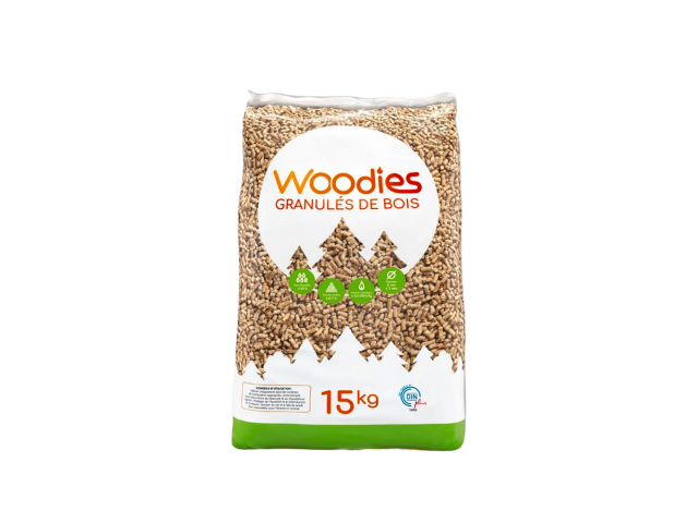 Granulés de Bois Woodies en Palette (66 Sacs)  | évole énergies