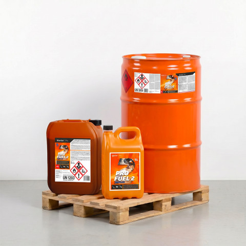 Nos essences 2 temps sont disponibles en 5, 20, 55, 200 litres et IBC