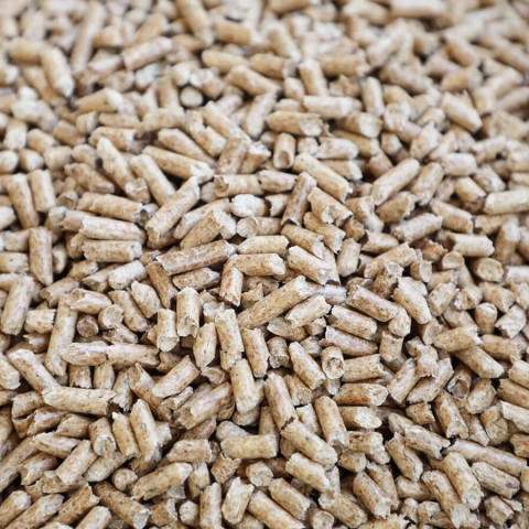 Détail granulés de bois vrac