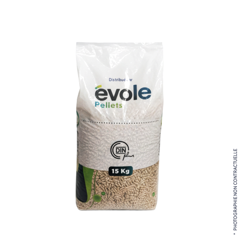Sac de granulés de bois de 15 kg pour poêle ou chaudière.