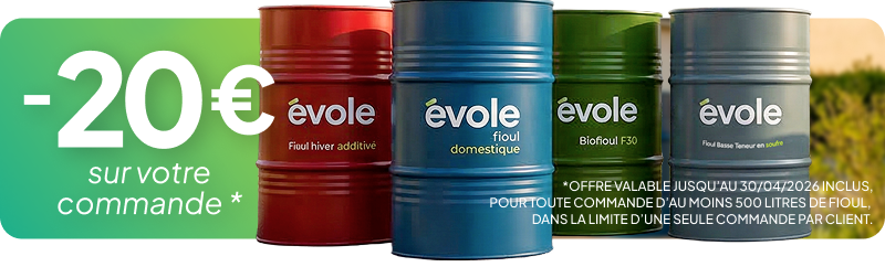 Promo fioul 20 € évole énergies