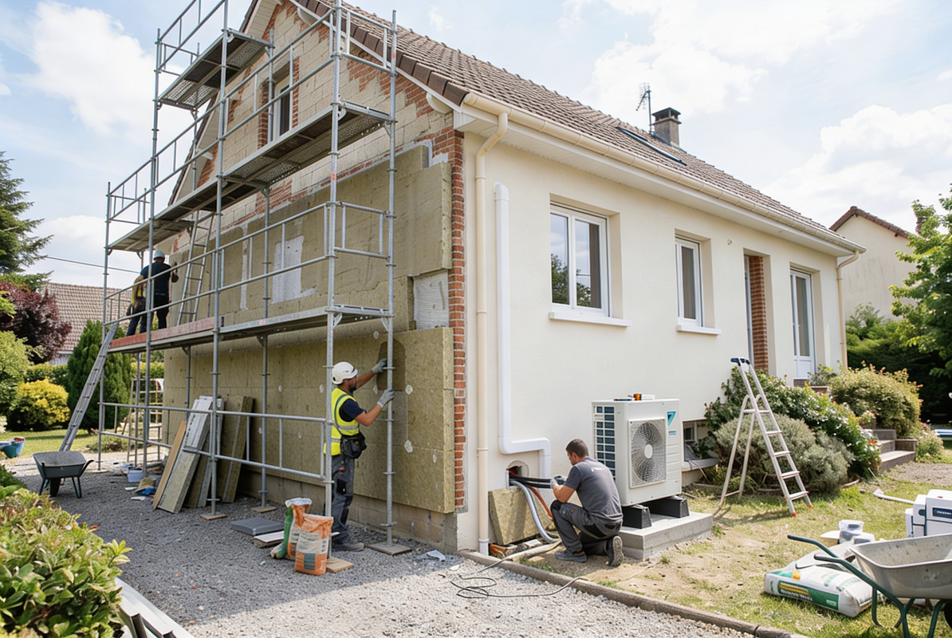 Isolation extérieure + Pompe à chaleur air/eau - Background